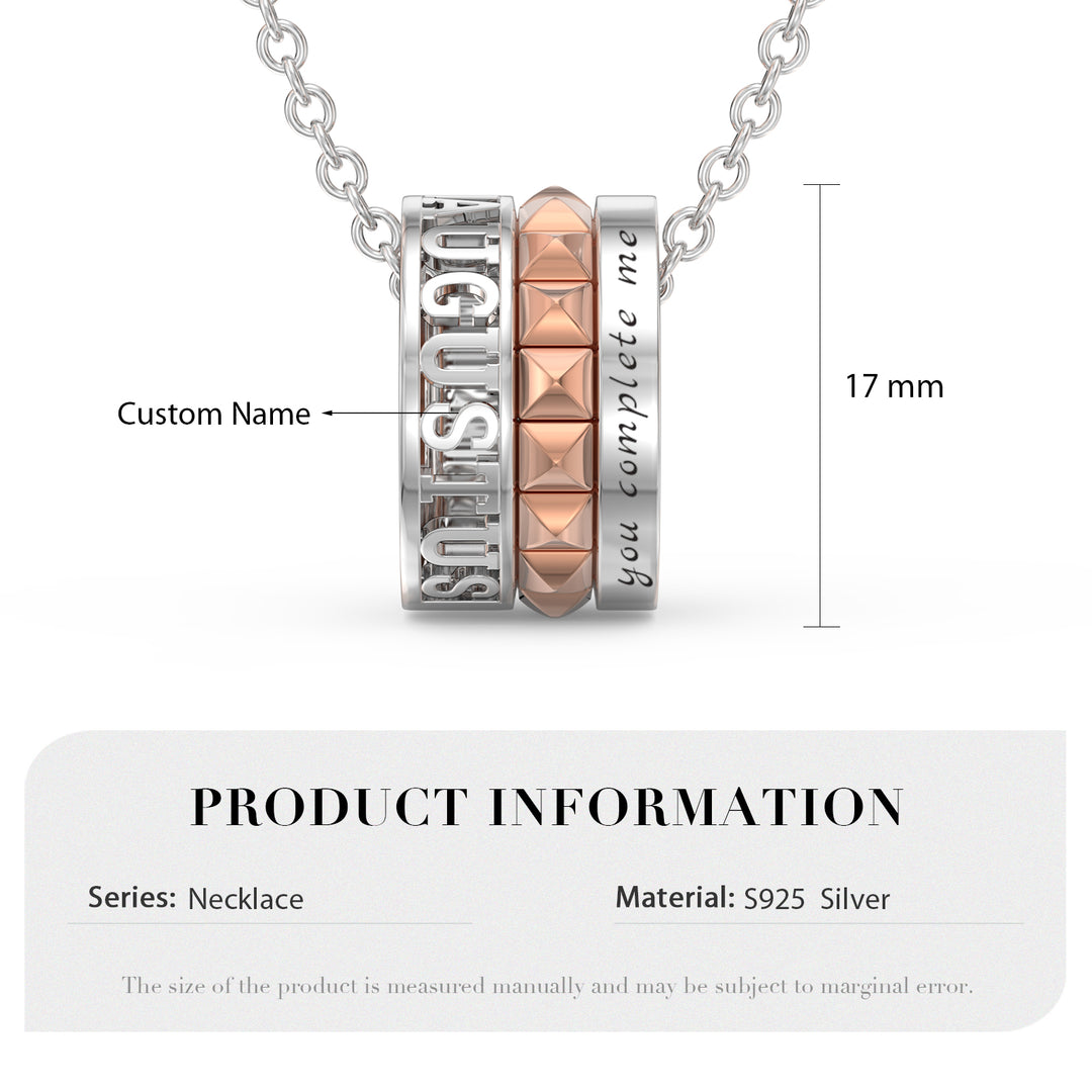 Custom 3D Jewelry Couple Necklace