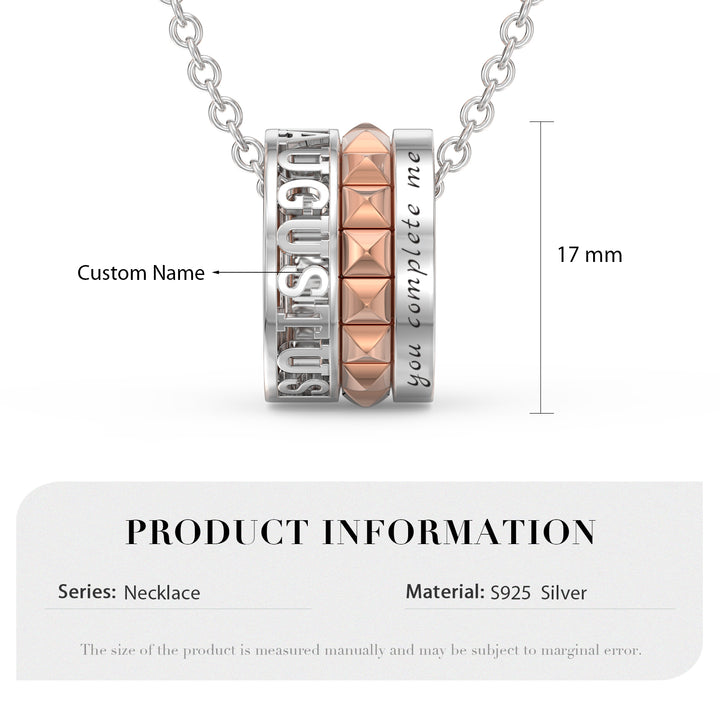 Custom 3D Jewelry Couple Necklace