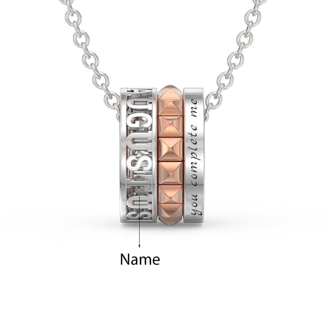 Custom 3D Jewelry Couple Necklace