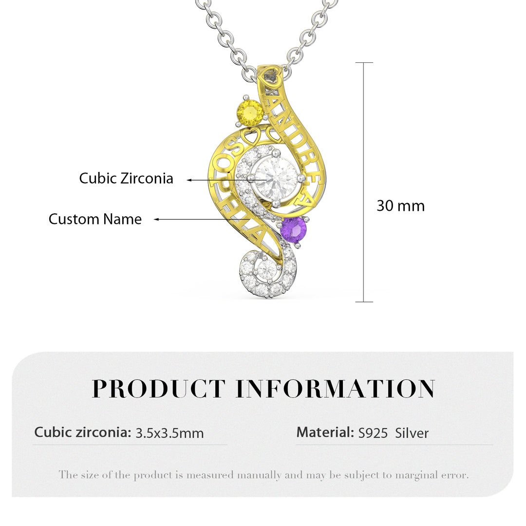 Custom 3D  MusicNote Necklace