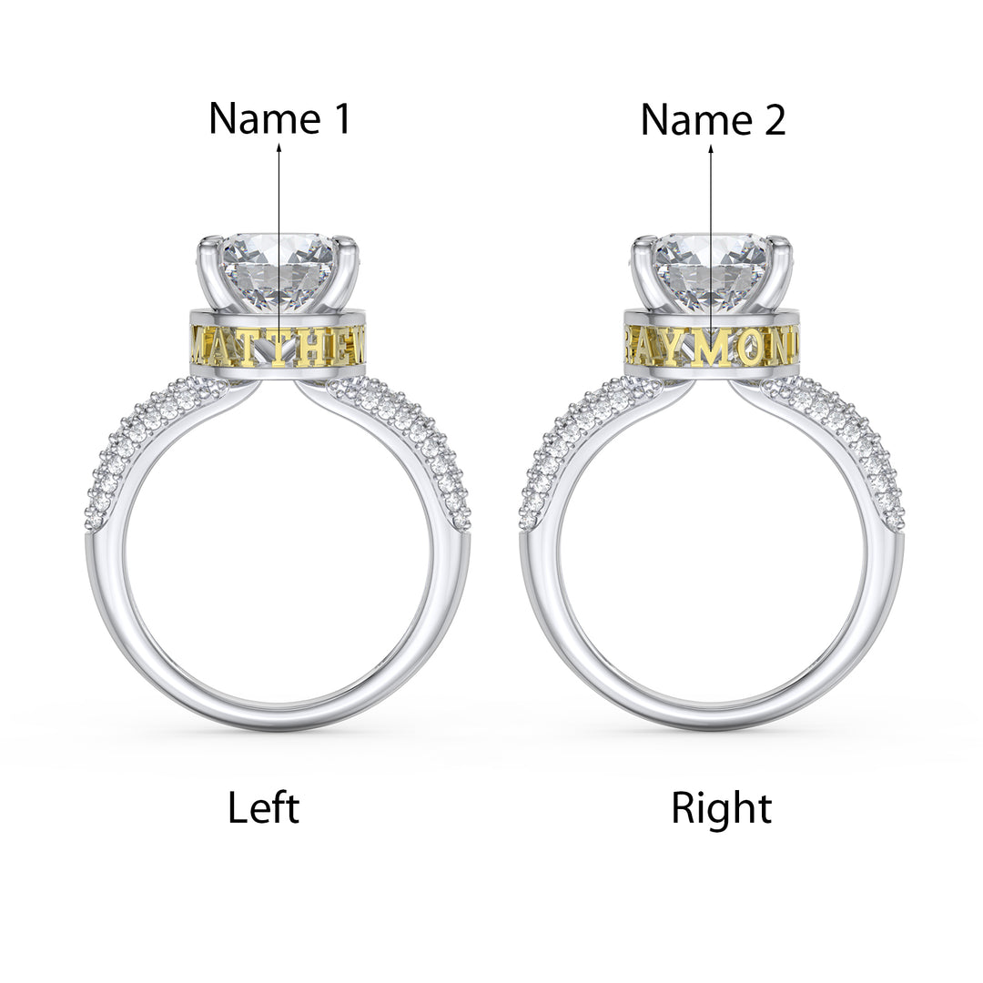 Custom 3D Silver Moissanite Ring
