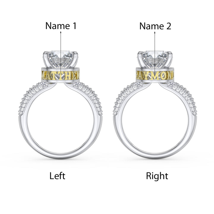 Custom 3D Silver Moissanite Ring