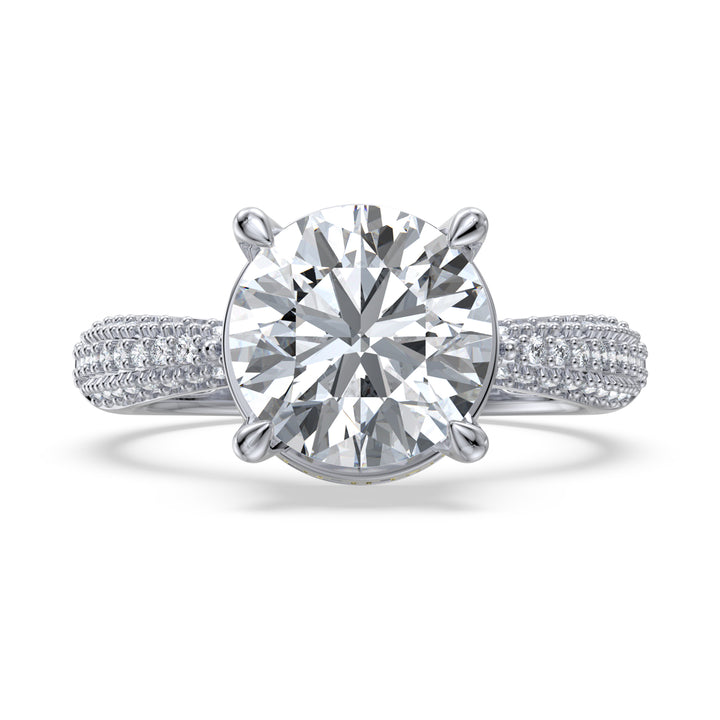Custom 3D Silver Moissanite Ring