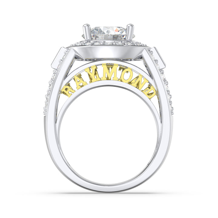 Custom 3D Silver Wedding Ring