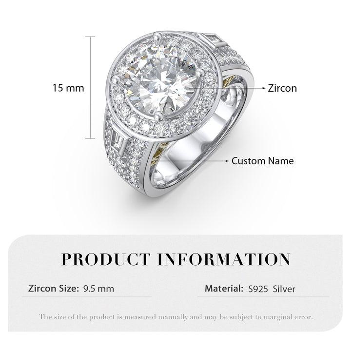 Custom 3D Silver Wedding Ring