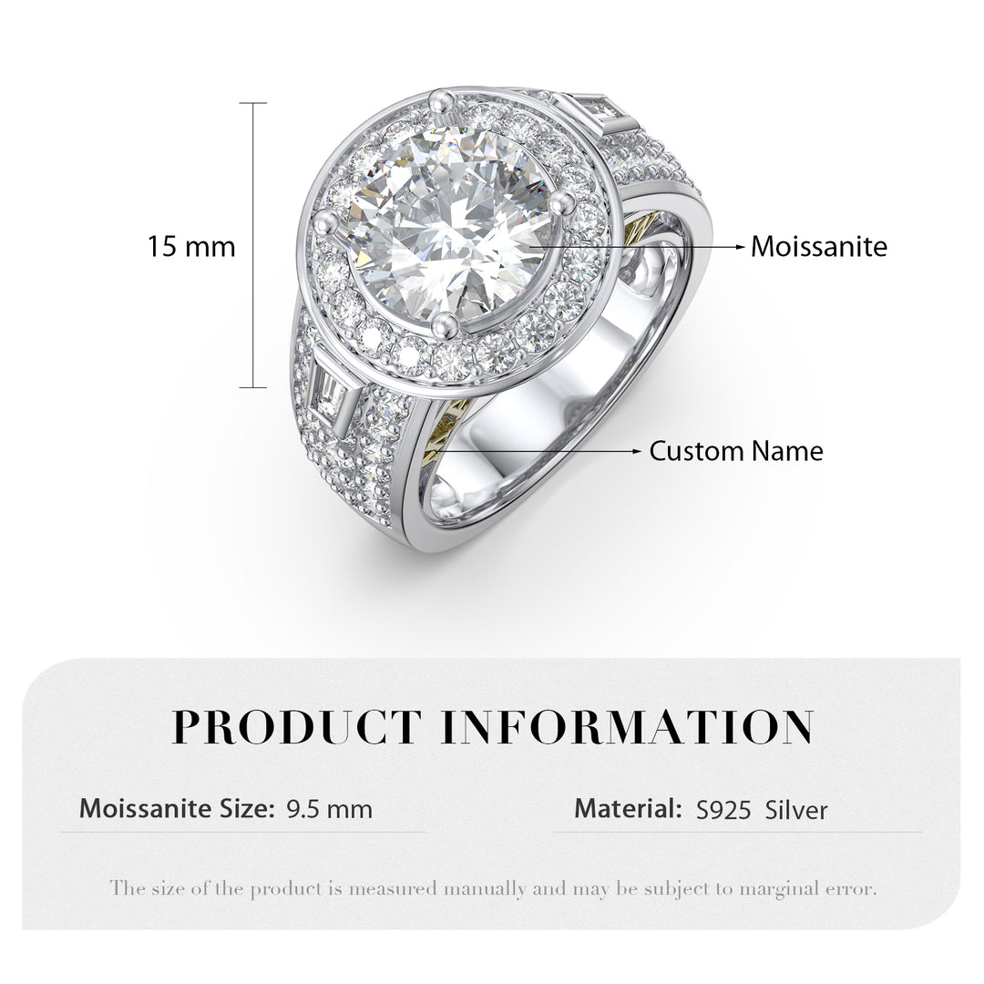 Custom 3D Silver Wedding Ring