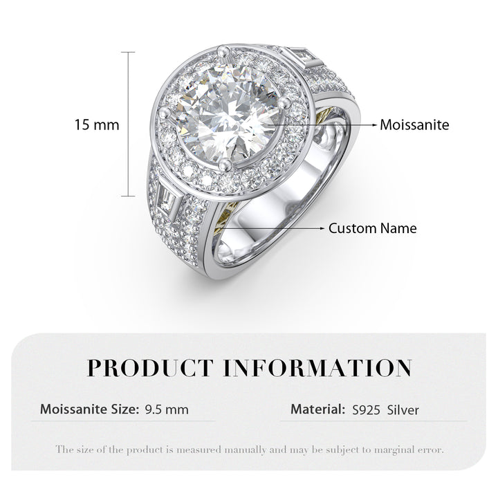 Custom 3D Silver Wedding Ring