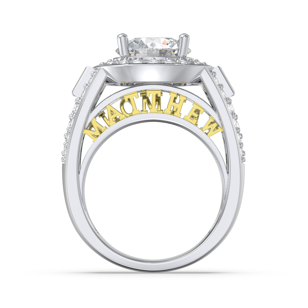 Custom 3D Silver Wedding Ring