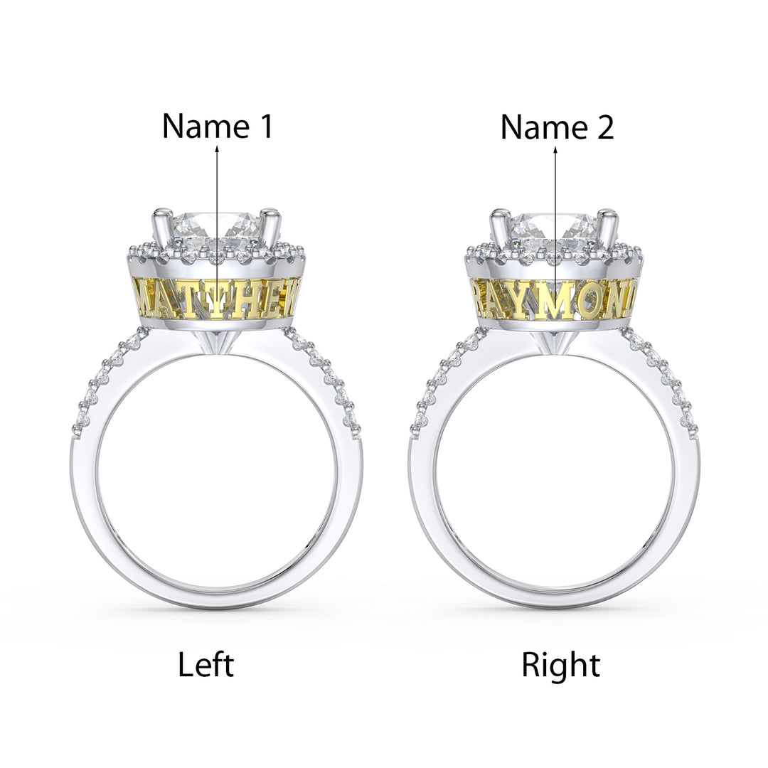 Custom 3D Silver Wedding Ring