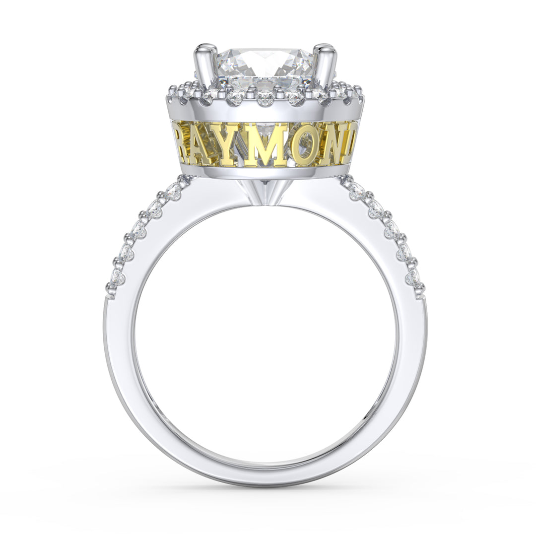 Custom 3D Silver Wedding Ring
