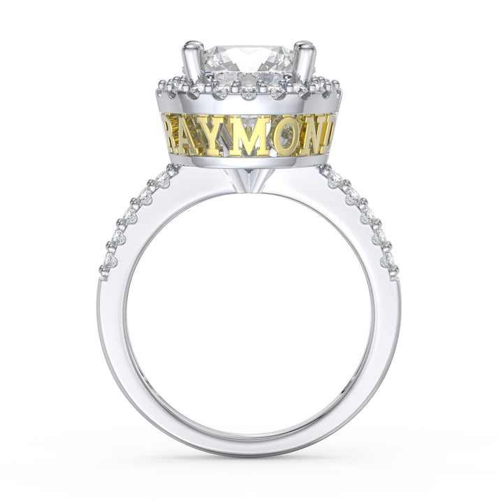 Custom 3D Silver Wedding Ring