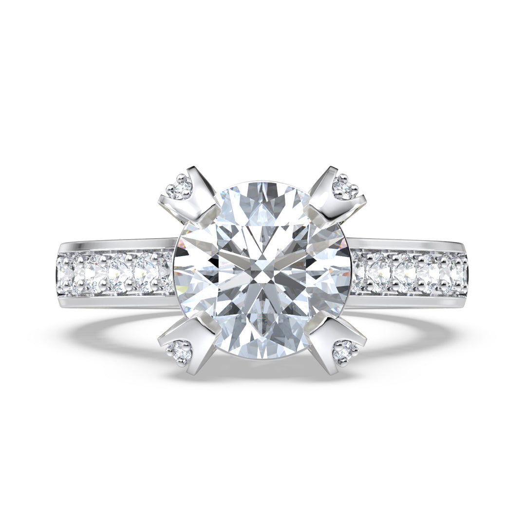 Custom 3D Wedding Moissanite Ring