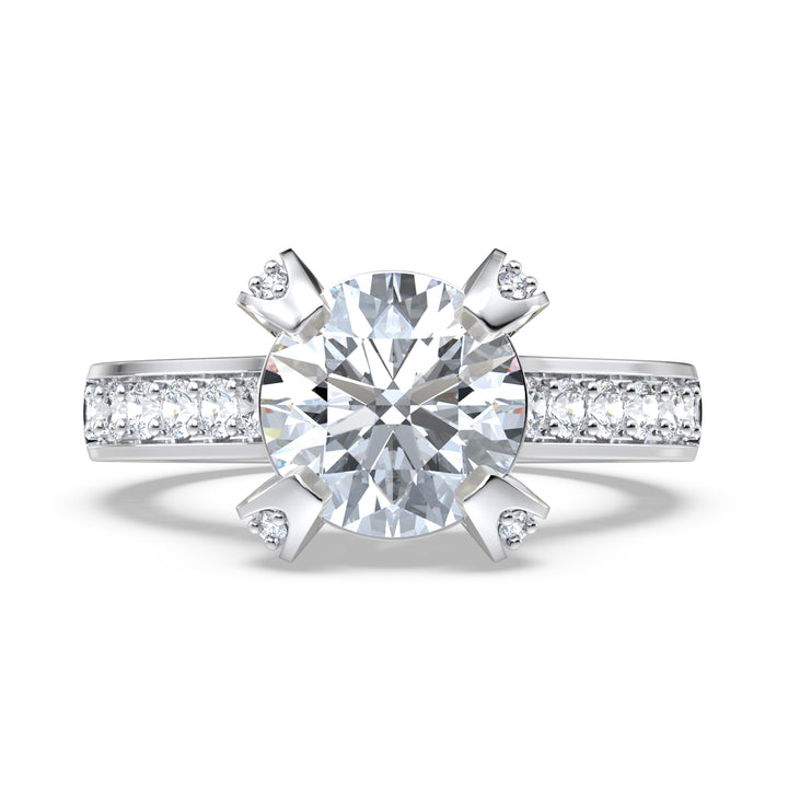 Custom 3D Wedding Moissanite Ring