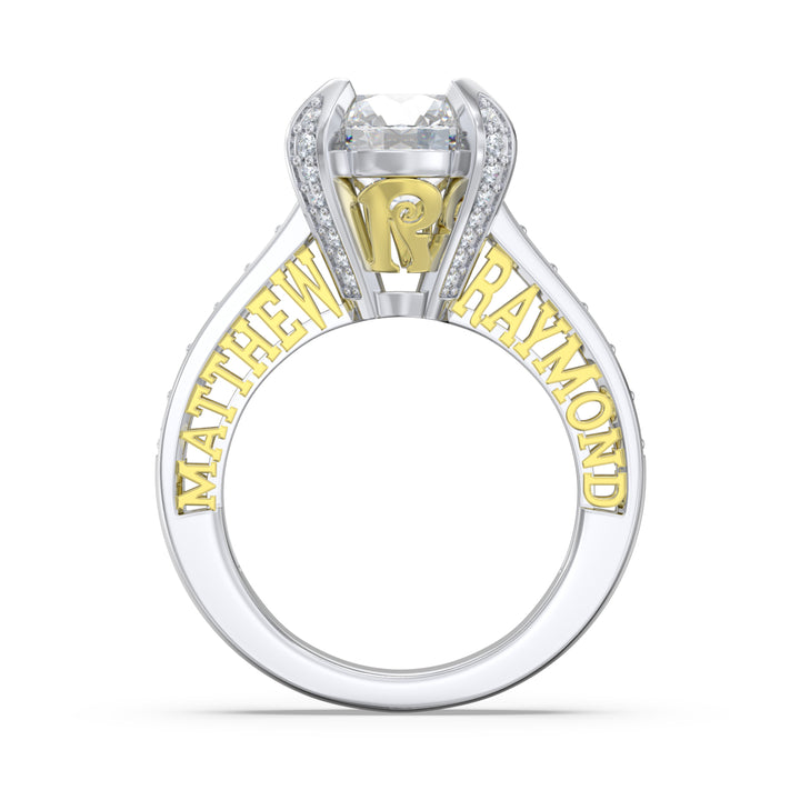 Custom 3D Wedding Moissanite Ring