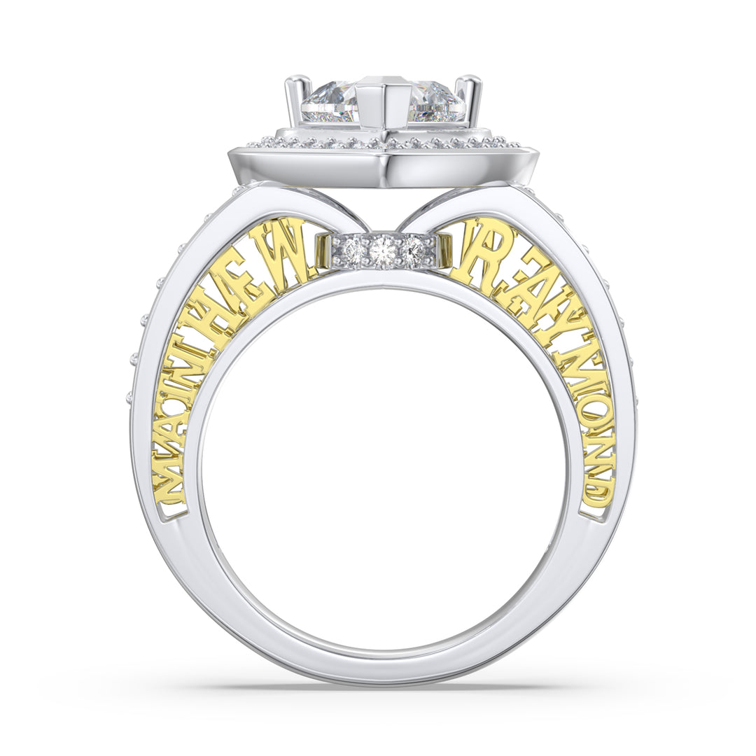 Custom 3D Sterling Silver Wedding