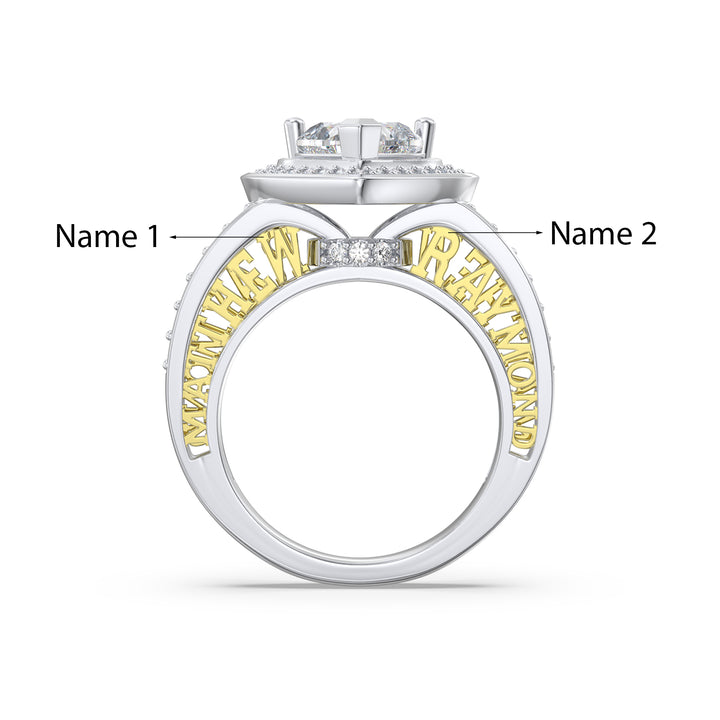 Custom 3D Sterling Silver Wedding
