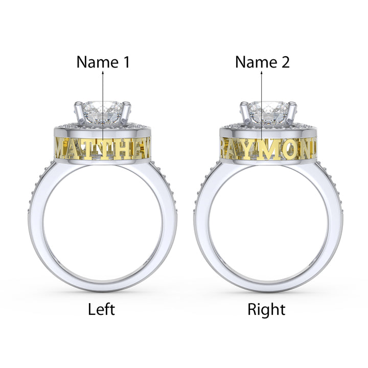 Custom 3D Silver Wedding Ring