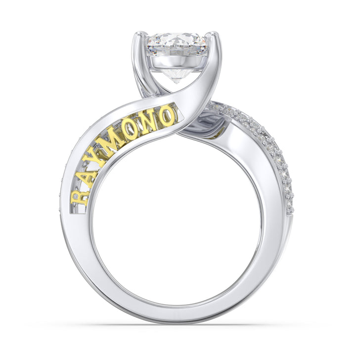 Custom 3D  Silver Wedding Ring