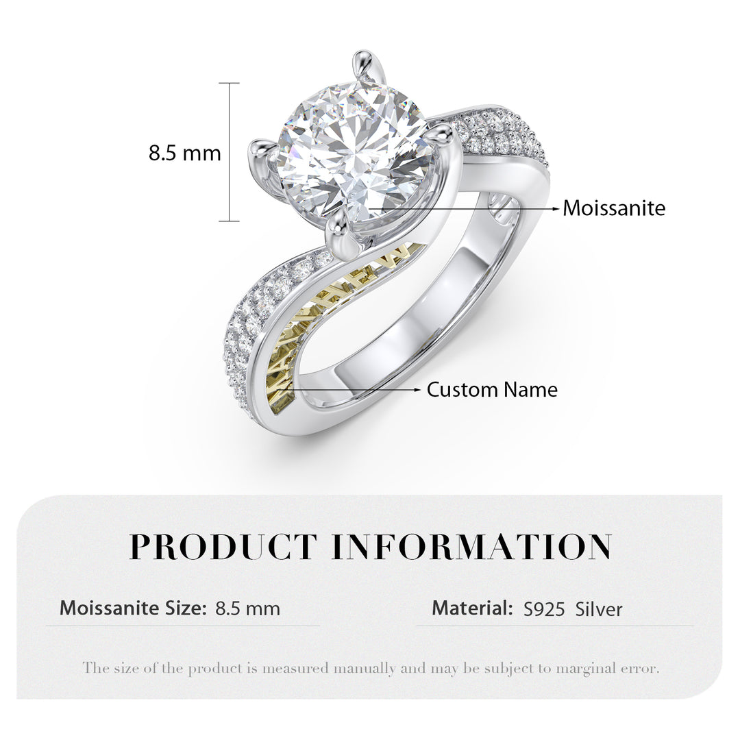 Custom 3D  Silver Wedding Ring
