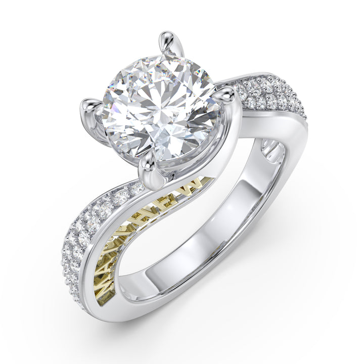 Custom 3D  Silver Wedding Ring