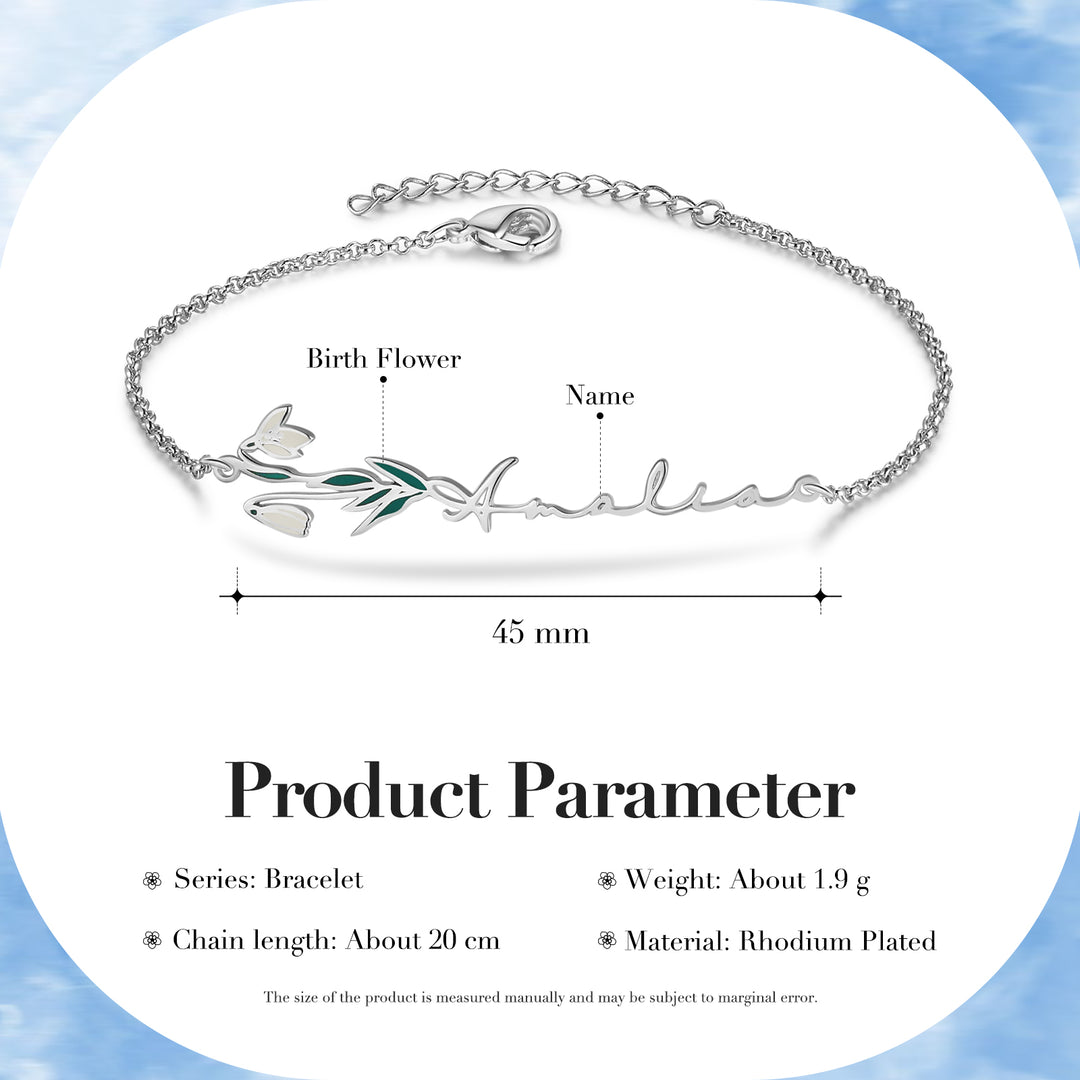 Custom Birthflower Bracelet