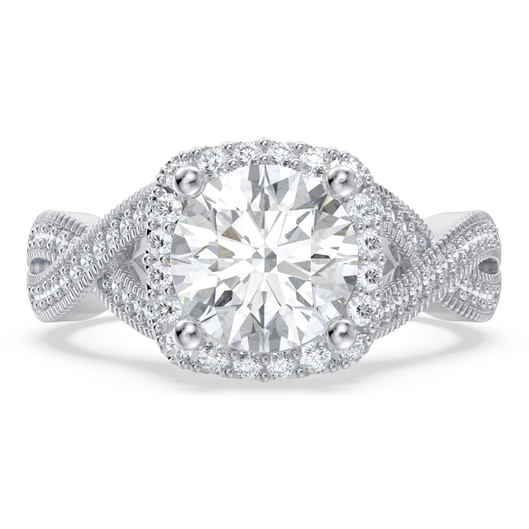 Custom 3D Moissanite Wedding Ring