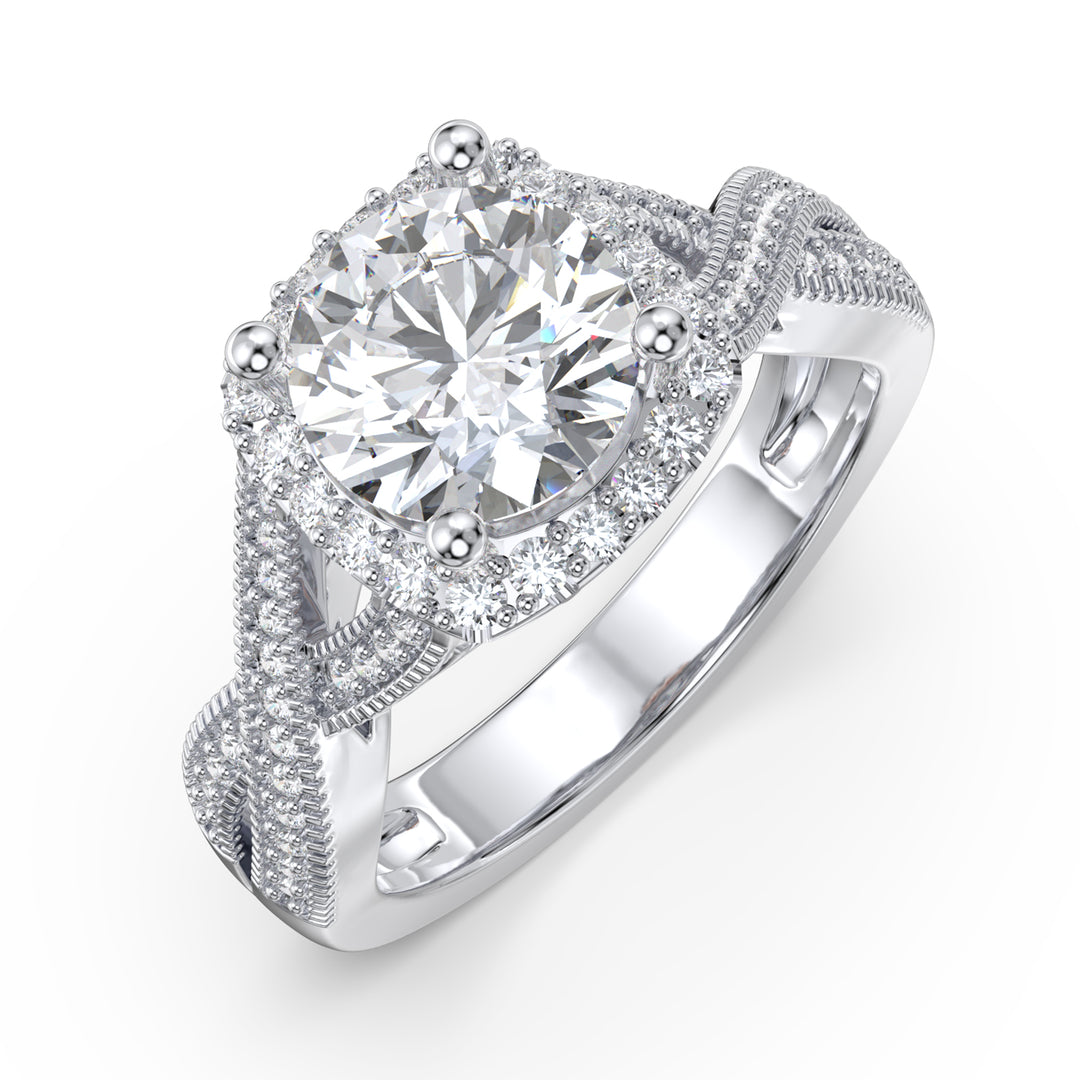 Custom 3D Moissanite Wedding Ring