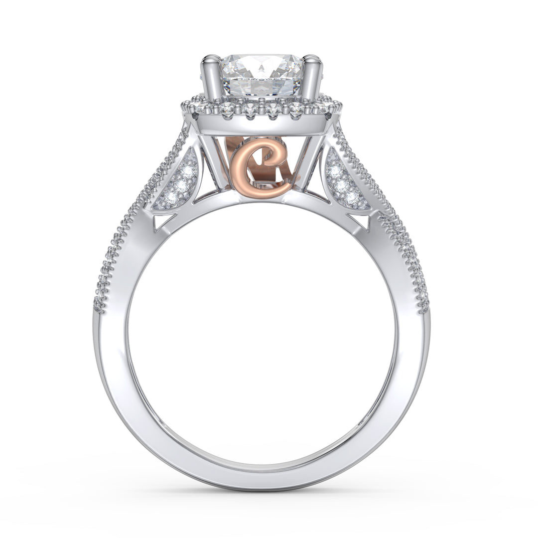 Custom 3D Moissanite Wedding Ring