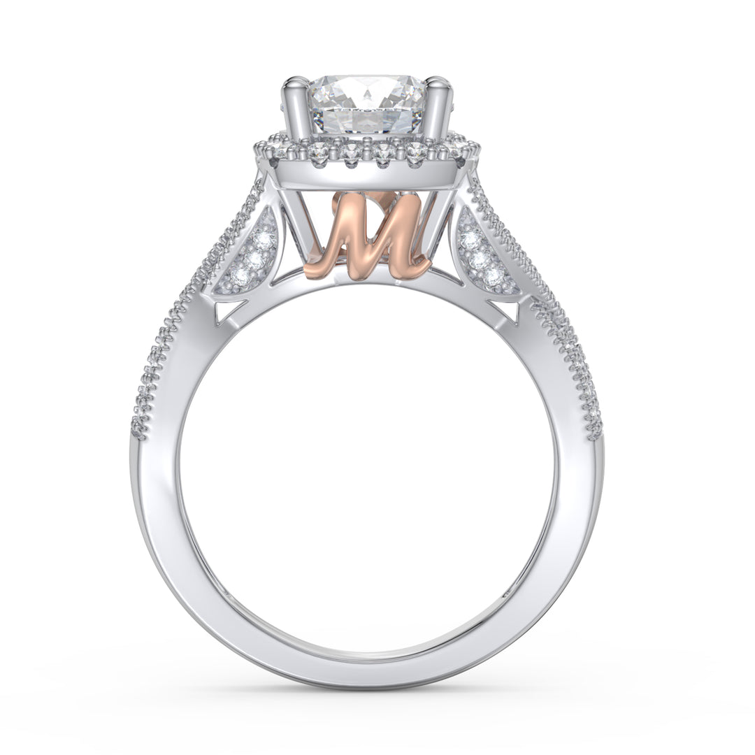 Custom 3D Moissanite Wedding Ring