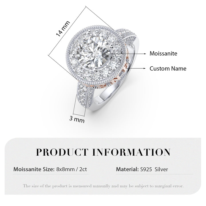 3D Jewelry Moissanite Wedding Ring