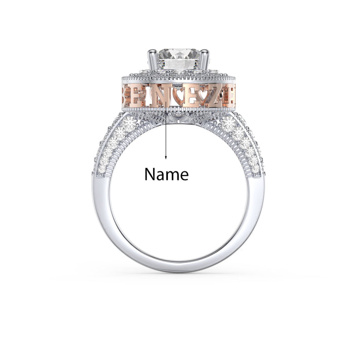 3D Jewelry Moissanite Wedding Ring