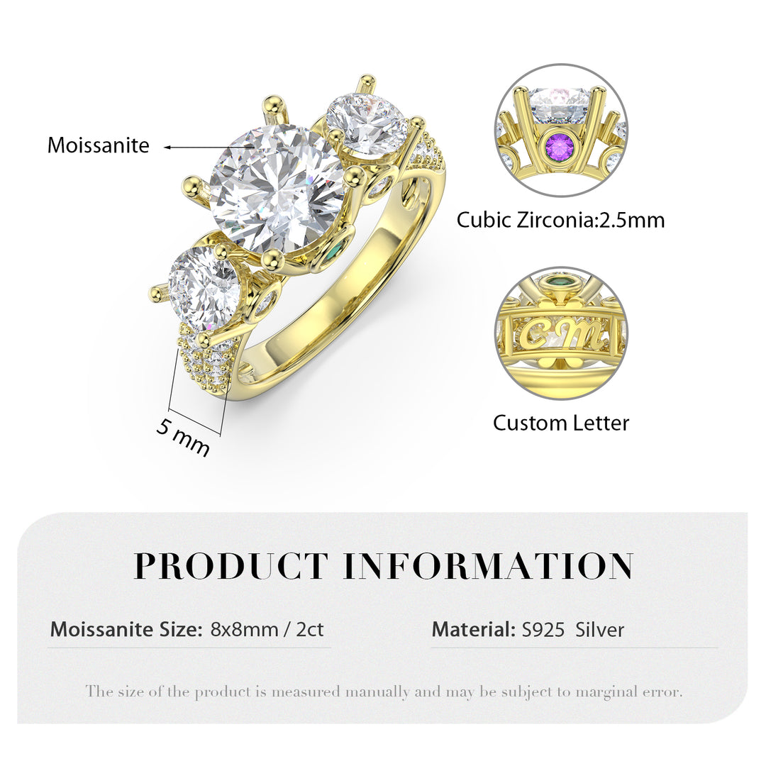 Custom 3D Jewelry Moissanite Ring