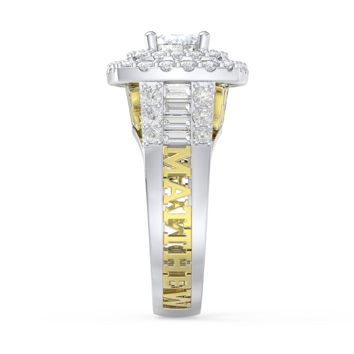 Custom 3D Moissanite Wedding Ring