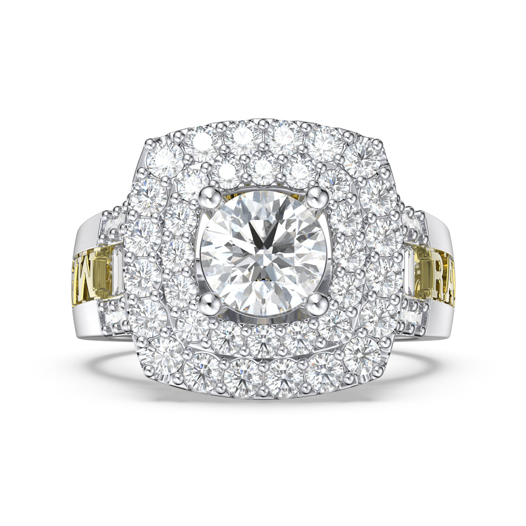 Custom 3D Moissanite Wedding Ring