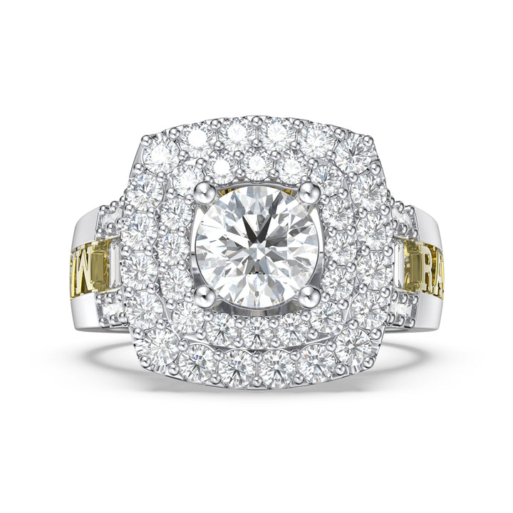 Custom 3D Moissanite Wedding Ring