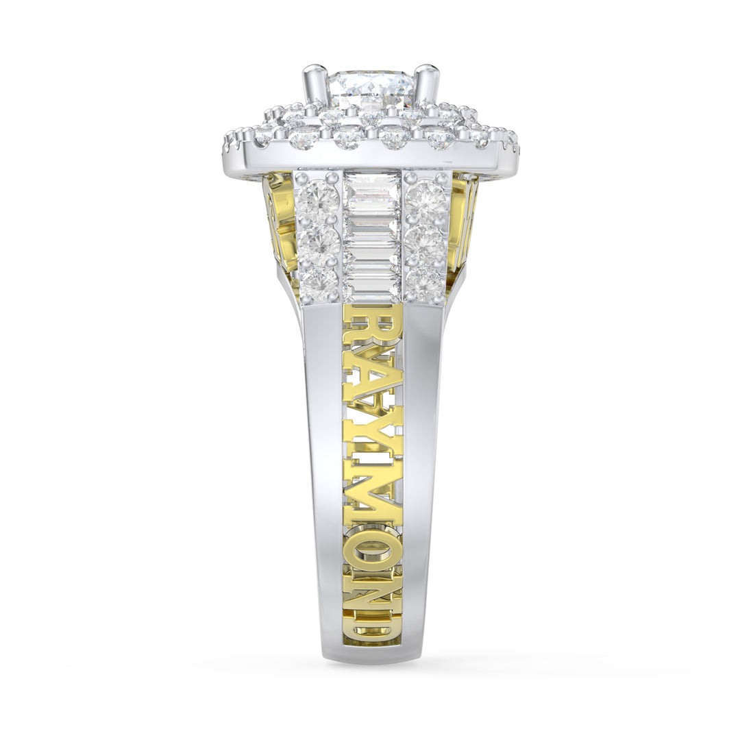 Custom 3D Moissanite Wedding Ring