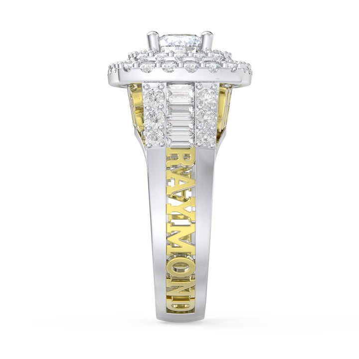 Custom 3D Moissanite Wedding Ring