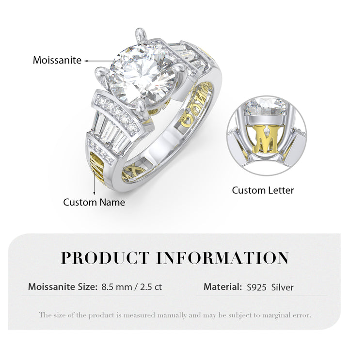 Custom 3D Moissanite Wedding Ring