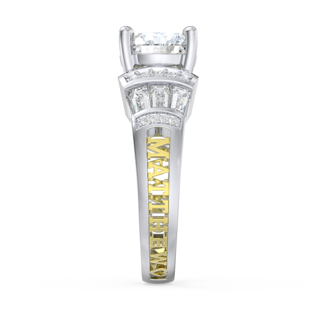 Custom 3D Moissanite Wedding Ring