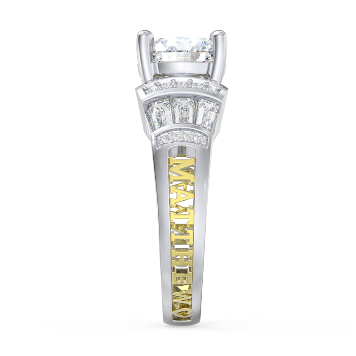 Custom 3D Moissanite Wedding Ring