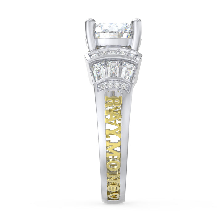 Custom 3D Moissanite Wedding Ring