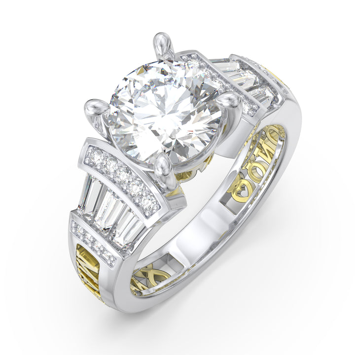 Custom 3D Moissanite Wedding Ring