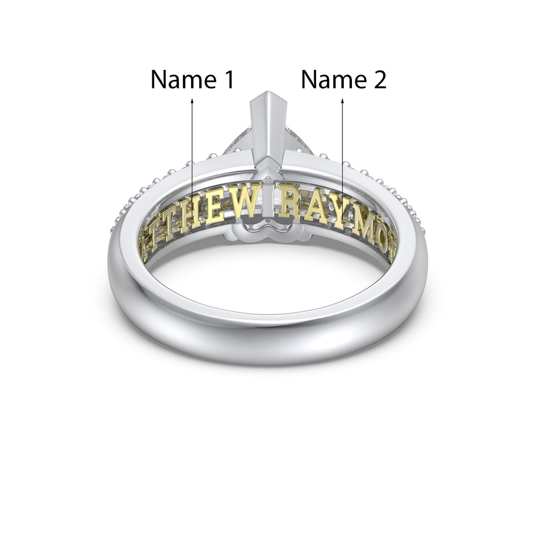 Custom 3D Silver Moissanite Ring