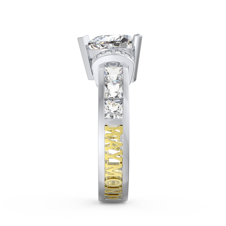 Custom 3D Silver Moissanite Ring