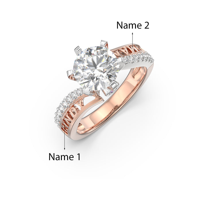 Custom Sterling Silver Moissanite Ring