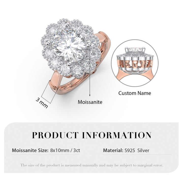 Custom 3D Sterling Silver Wedding Ring