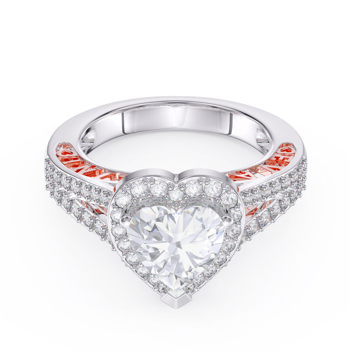 Custom 3D Jewelry Heart Wedding Ring