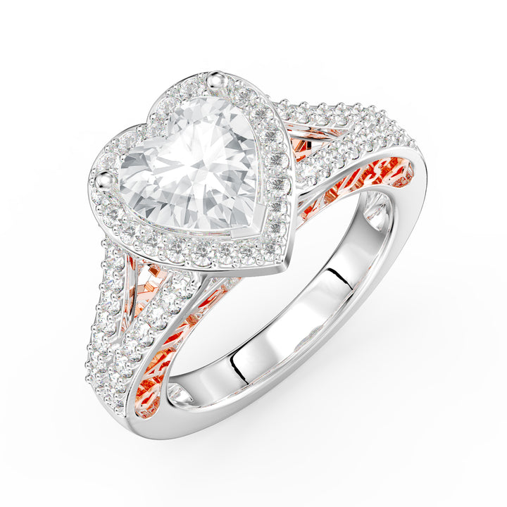 Custom 3D Jewelry Heart Wedding Ring
