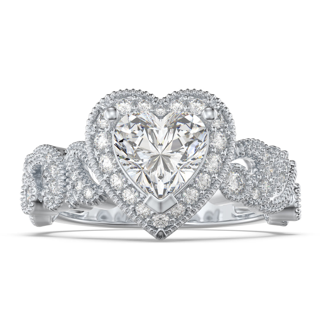 Custom  Jewelry Heart Wedding Ring