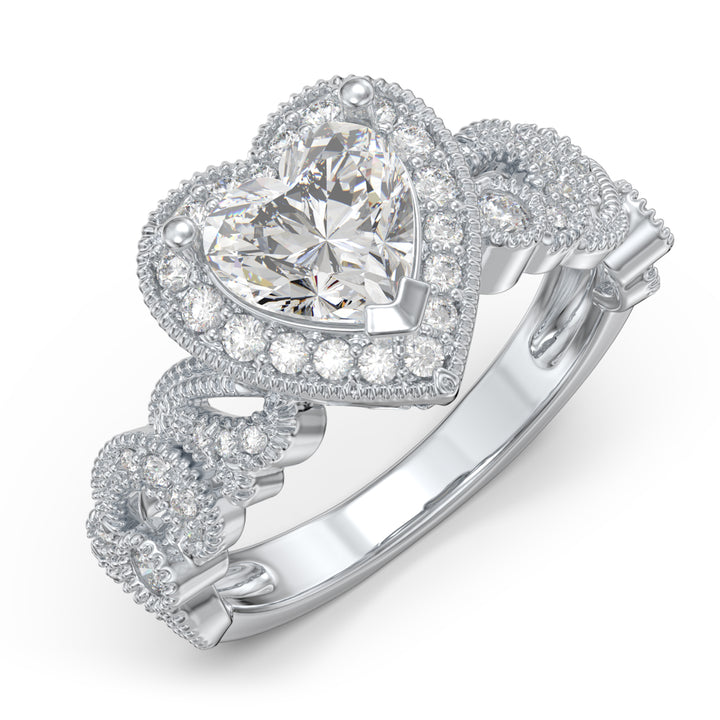Custom  Jewelry Heart Wedding Ring